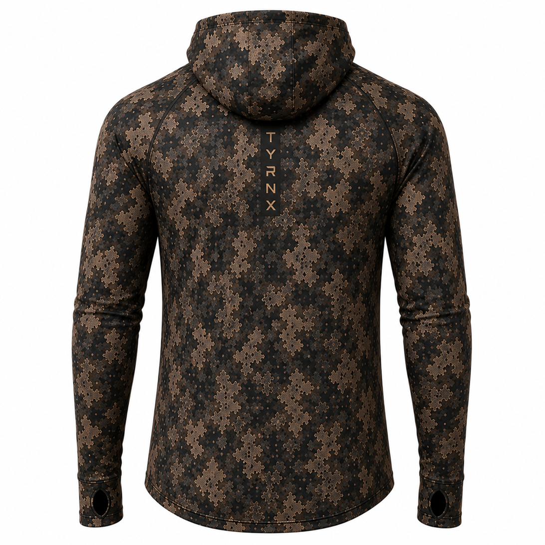 TYRNX Sun Hoodie, back view